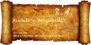 Kuchár Afrodité névjegykártya
